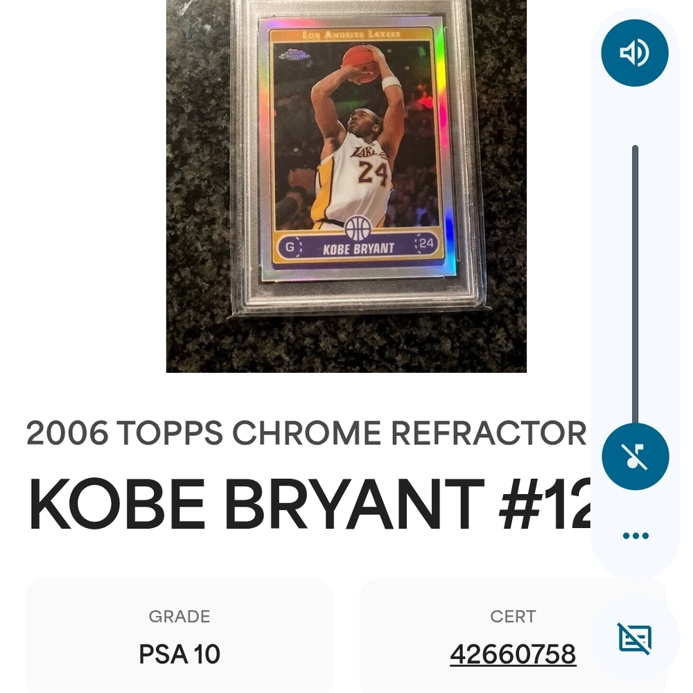 2006 Topps Chrome Refractor Kobe Bryant Card